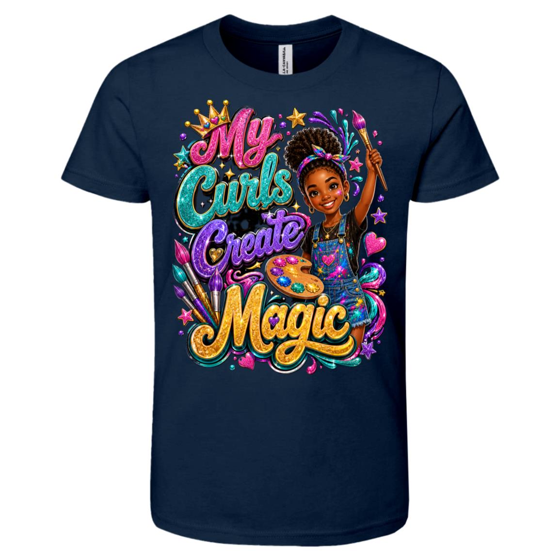 Artist career tee for girls Ages 10-12 with natural hair pride by Riley's Way