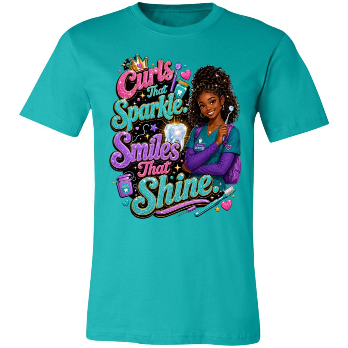 Dentist career tee for girls Ages 13-16 with natural hair pride by Riley's Way