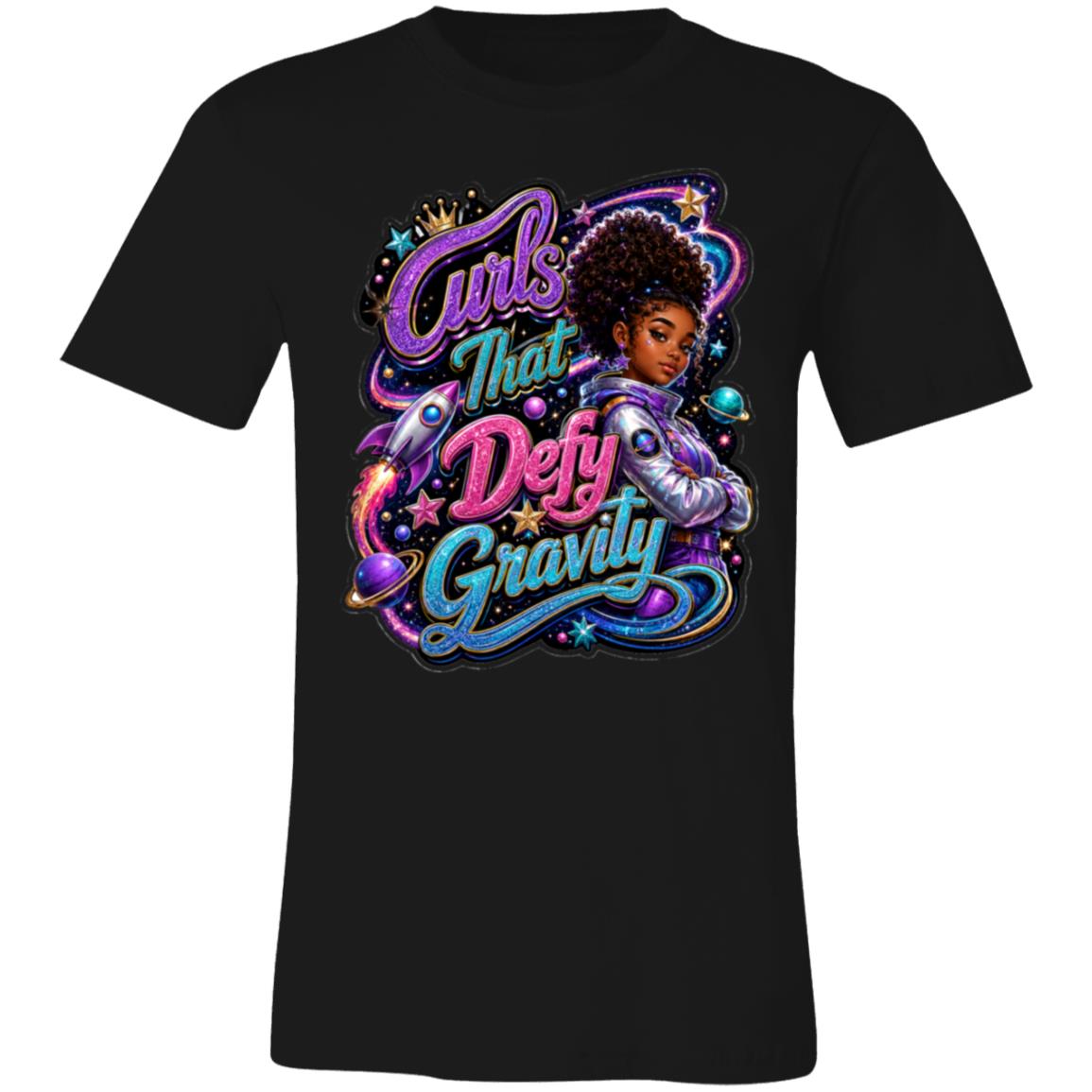 Astronaut career tee for girls Ages 13-16 with natural hair pride by Riley's Way