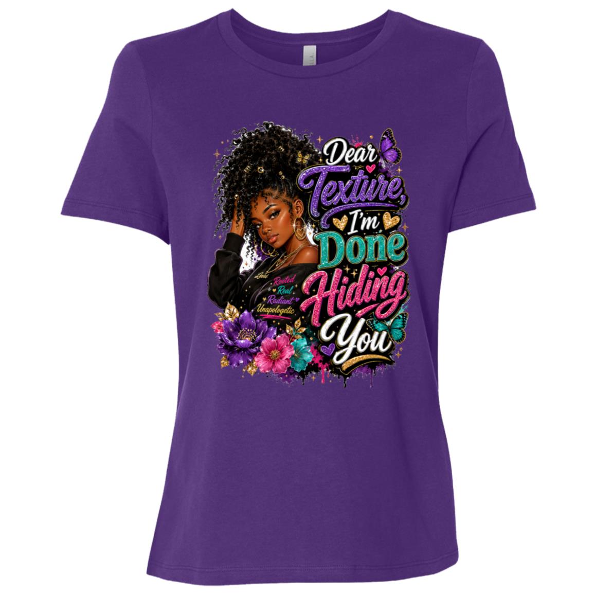 Dear Texture, I'm Done Hiding You Riley's Way natural hair tee artwork
