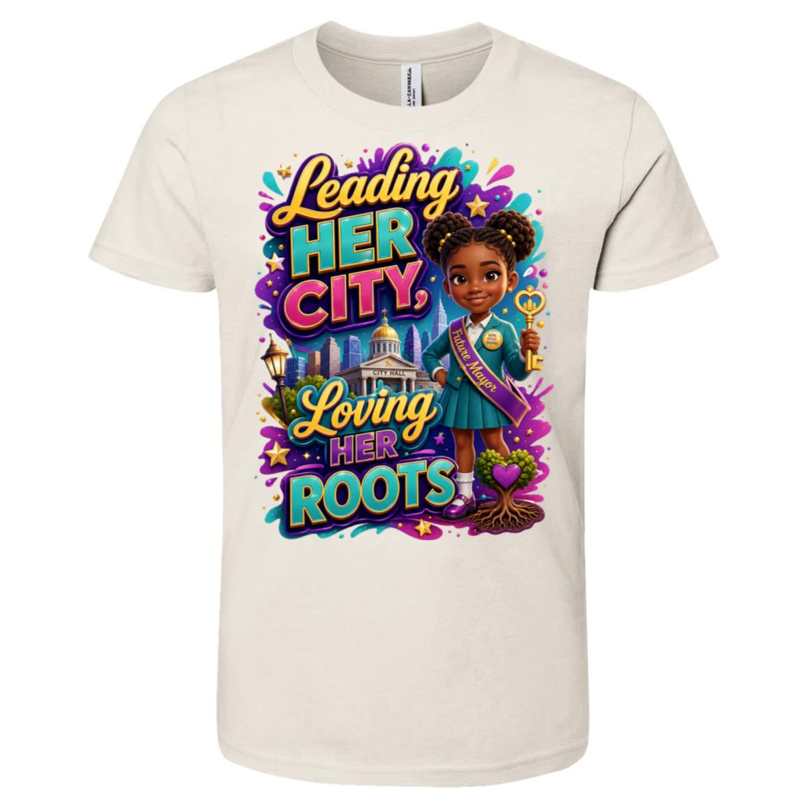 Mayor career tee for girls Ages 6-9 with natural hair pride by Riley's Way