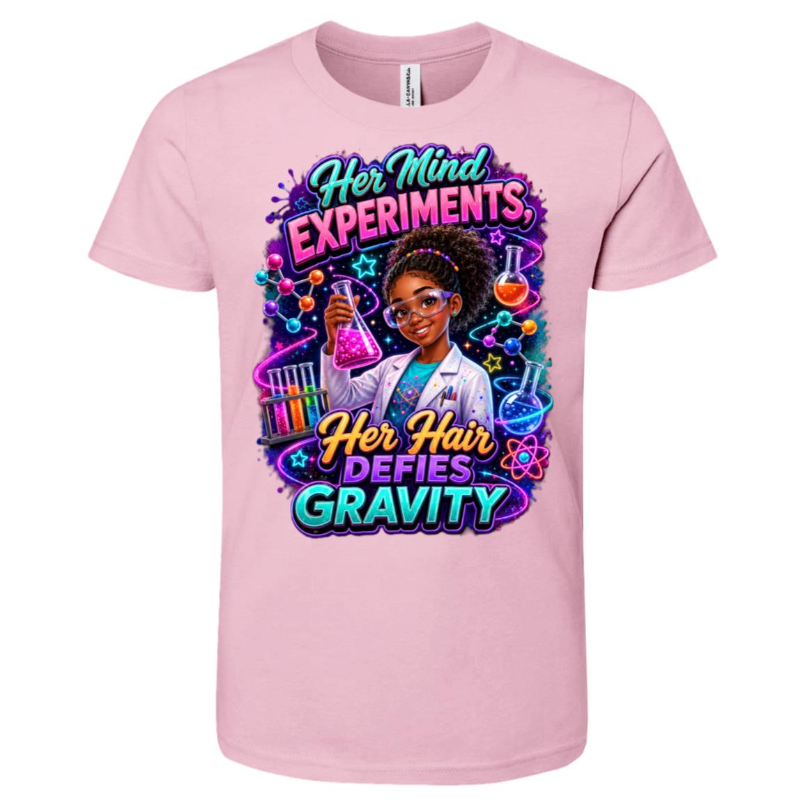 Chemist career tee for girls Ages 10-12 with natural hair pride by Riley's Way