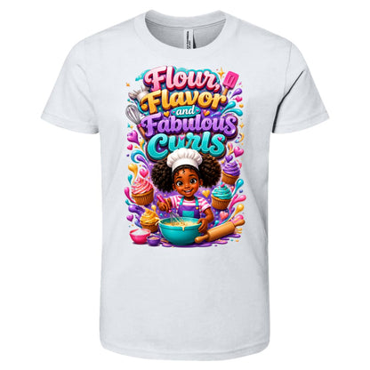 Chef career tee for girls Ages 6-9 with natural hair pride by Riley's Way