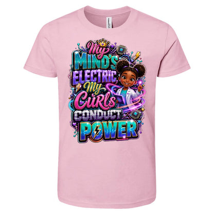 Engineer career tee for girls Ages 6-9 with natural hair pride by Riley's Way