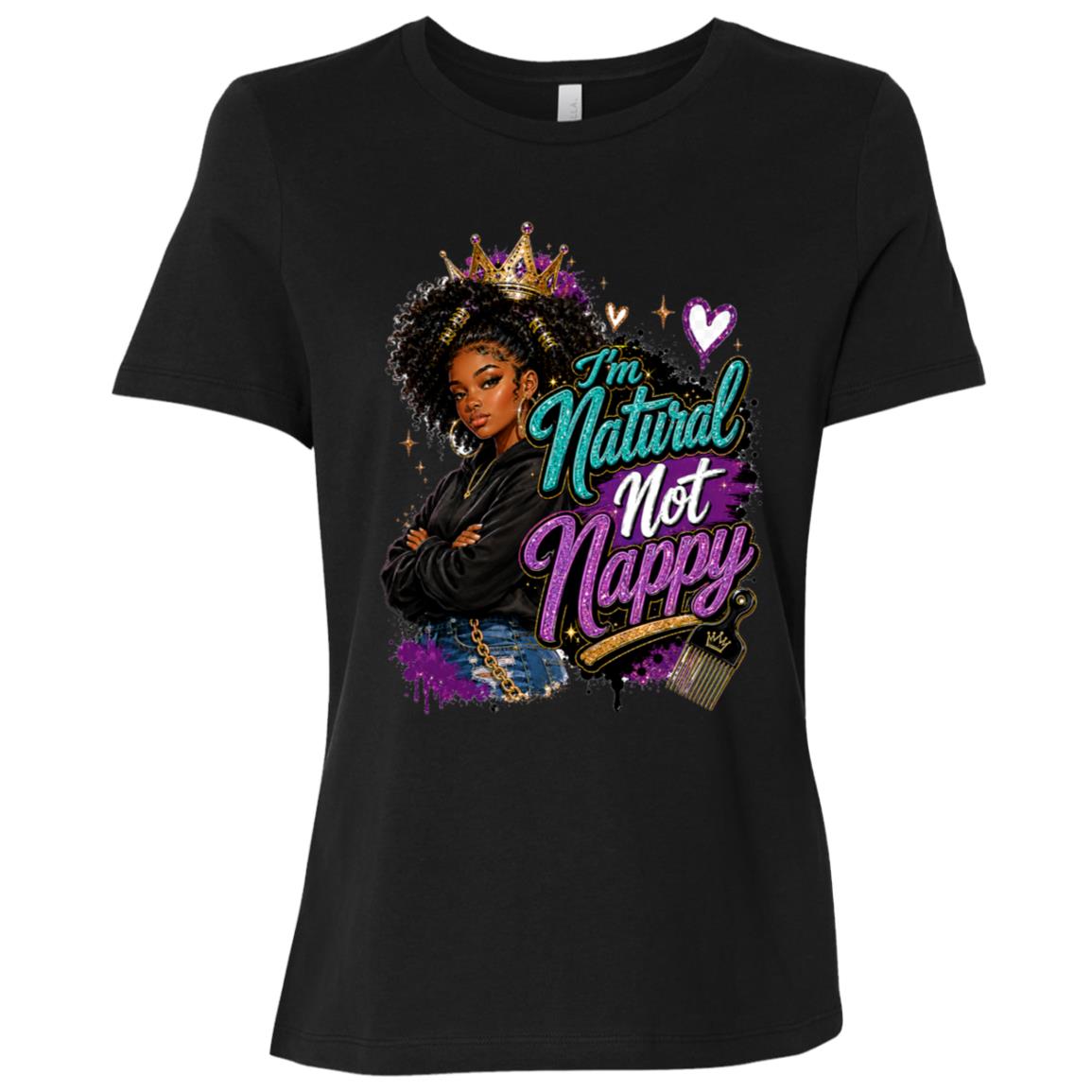 Natural Not Nappy Riley's Way natural hair tee artwork