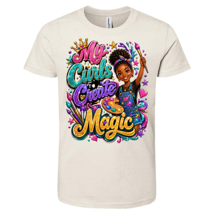 Artist career tee for girls Ages 10-12 with natural hair pride by Riley's Way