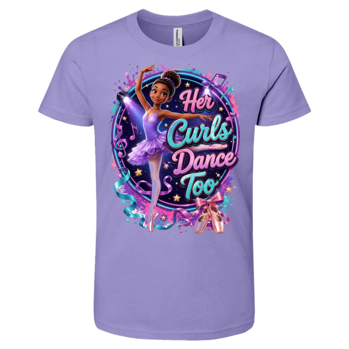 Dancer career tee for girls Ages 10-12 with natural hair pride by Riley's Way