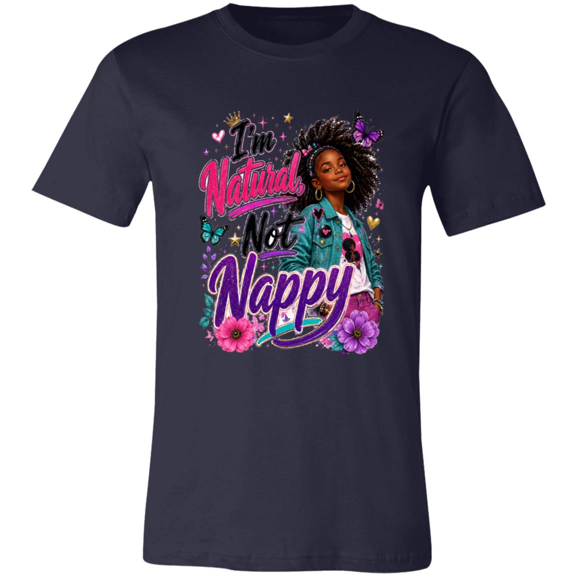 Natural Not Nappy Riley's Way natural hair tee artwork