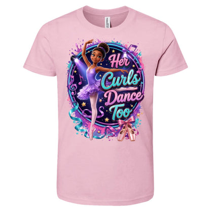 Dancer career tee for girls Ages 10-12 with natural hair pride by Riley's Way