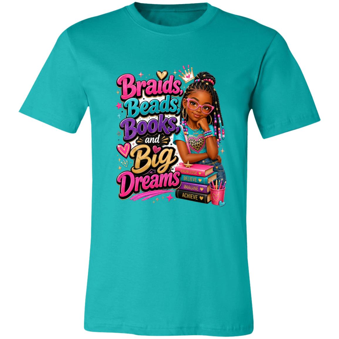 Braids, Beads, Books, and Big Dreams Riley's Way natural hair tee artwork