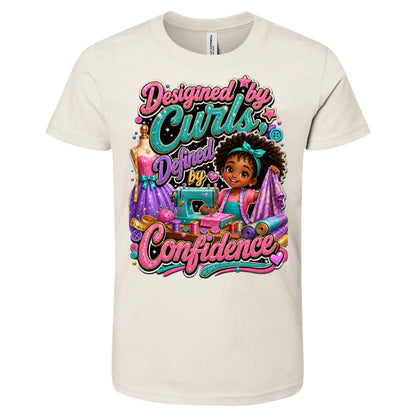 Fashion Designer career tee for girls Ages 6-9 with natural hair pride by Riley's Way
