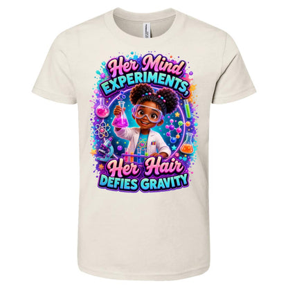 Chemist career tee for girls Ages 6-9 with natural hair pride by Riley's Way