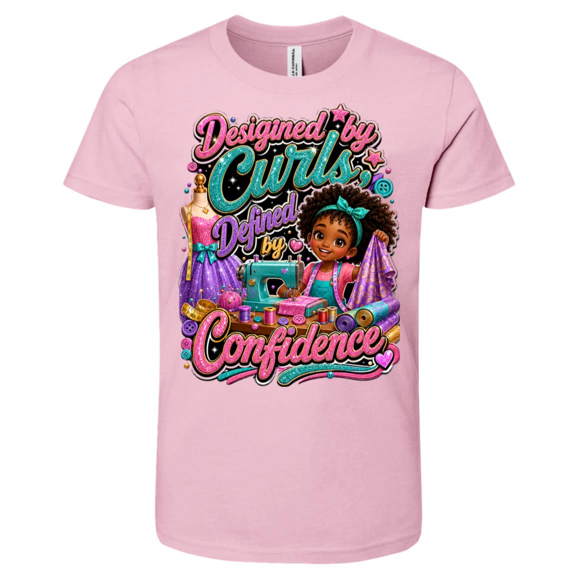 Fashion Designer career tee for girls Ages 6-9 with natural hair pride by Riley's Way