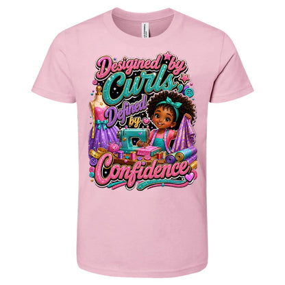 Fashion Designer career tee for girls Ages 6-9 with natural hair pride by Riley's Way
