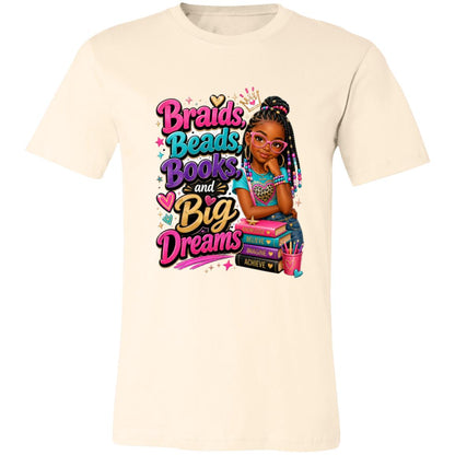 Braids, Beads, Books, and Big Dreams Riley's Way natural hair tee artwork