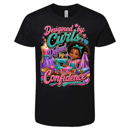 Fashion Designer career tee for girls Ages 6-9 with natural hair pride by Riley's Way