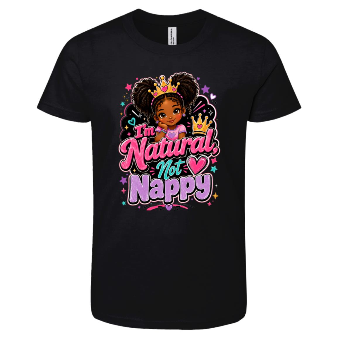 Natural Not Nappy Riley's Way natural hair tee artwork