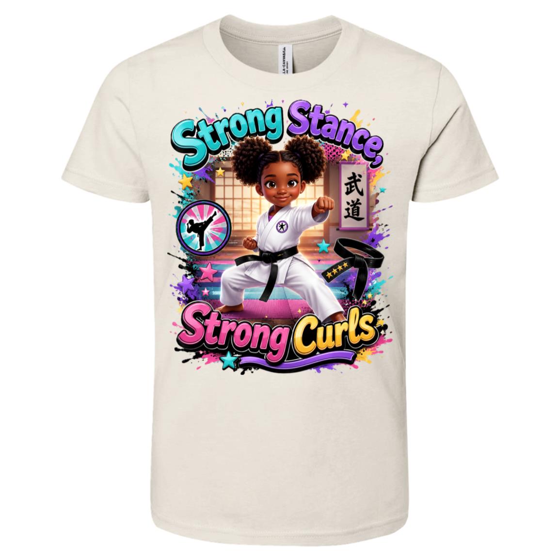 Karate career tee for girls Ages 6-9 with natural hair pride by Riley's Way