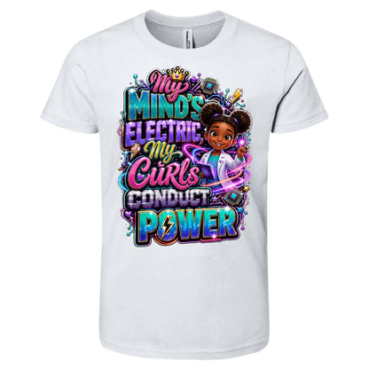 Engineer career tee for girls Ages 6-9 with natural hair pride by Riley's Way