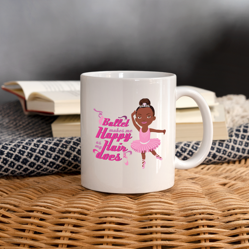 Happy Ballerina Coffee/Tea/ Hot Coco Mug - white