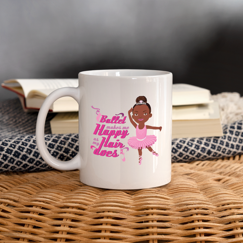 Happy Ballerina Coffee/Tea/ Hot Coco Mug - white