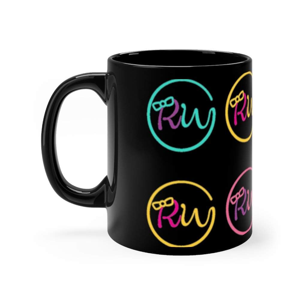 Multi Signature Logo Black mug 11oz-Riley's Way-Accessories,Mugs,Shop
