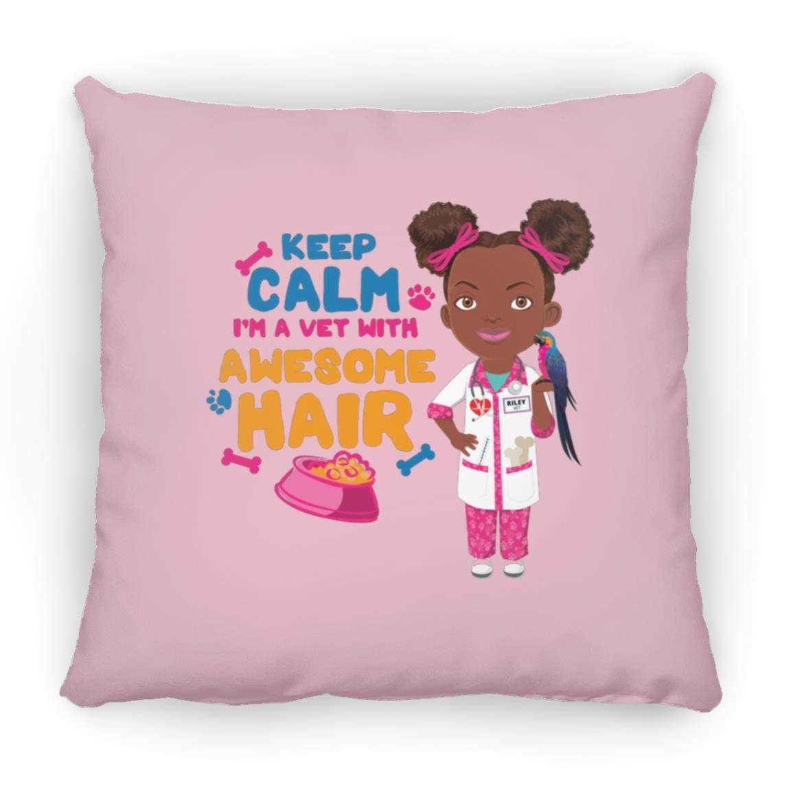 Veterinary  Square Pillow 16x16-CustomCat-Accessories,Pillows,Veterinarian Keep Calm
