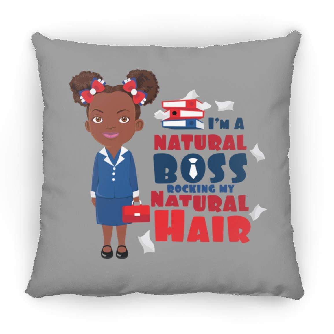 Boss Square Pillow 16x16-CustomCat-Accessories,Natural Boss,Pillows