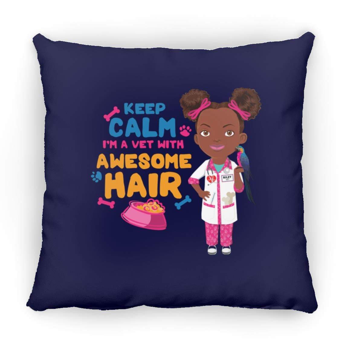 Veterinary  Square Pillow 16x16-CustomCat-Accessories,Pillows,Veterinarian Keep Calm