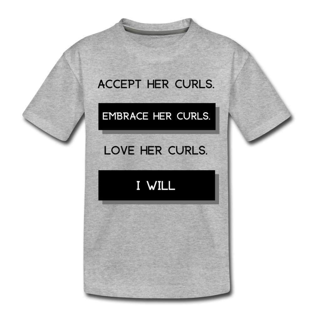 Accept Her Curls Boys T-Shirt (Black Print)-Riley's Way-Boy T shirts,Boys,Shop,T-Shirts,Together T-shirts