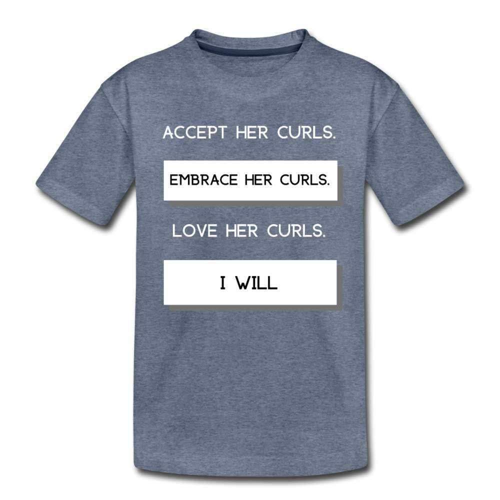 Accept Her Curls Boys T-Shirt (White Print)-Riley's Way-Boy's T shirts,Boys,Shop,T-Shirts,Together T-shirts