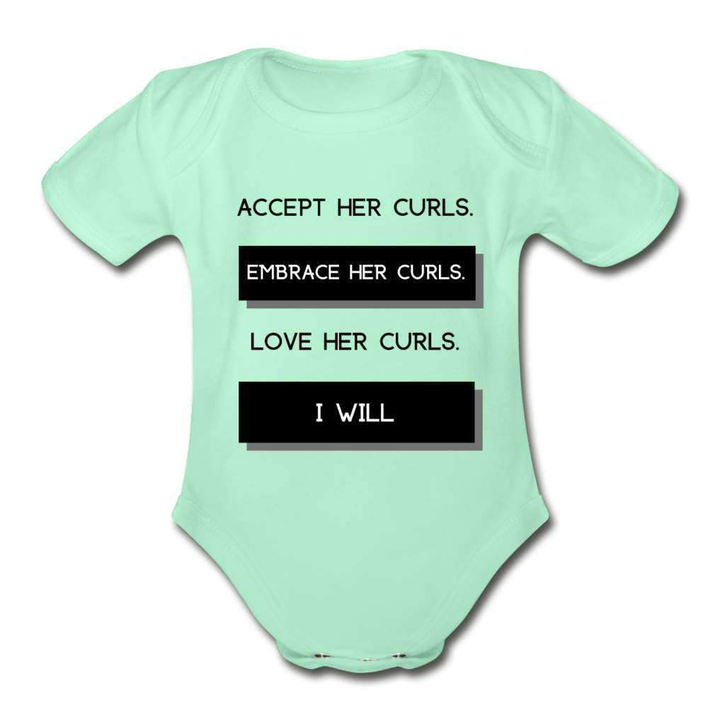Accept Her Curls Organic Boy Onesie (Black Print)-Riley's Way-Boy Infants,onesie,Shop