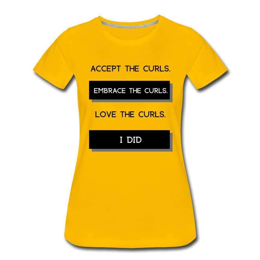 Accept The Curls Youth/Women T-Shirt-Riley's Way-Girls Clothes,Girls T-shirts,Shop,T-Shirts,Women,Women T shirts,Youth/Women