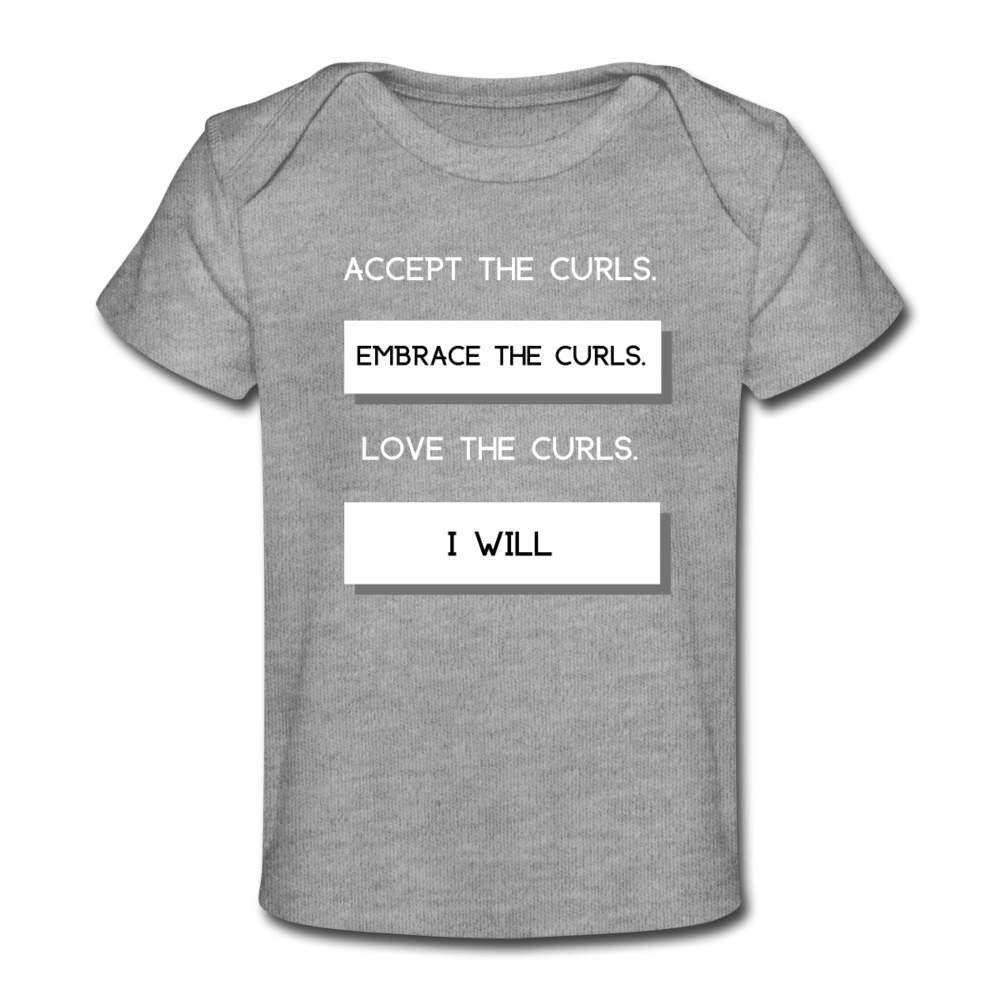 Accept The Curls Girl Organic T-Shirt (White Print)-Riley's Way-Girls Clothes,Girls T-shirts,infant,Infants,Shop,T-Shirts