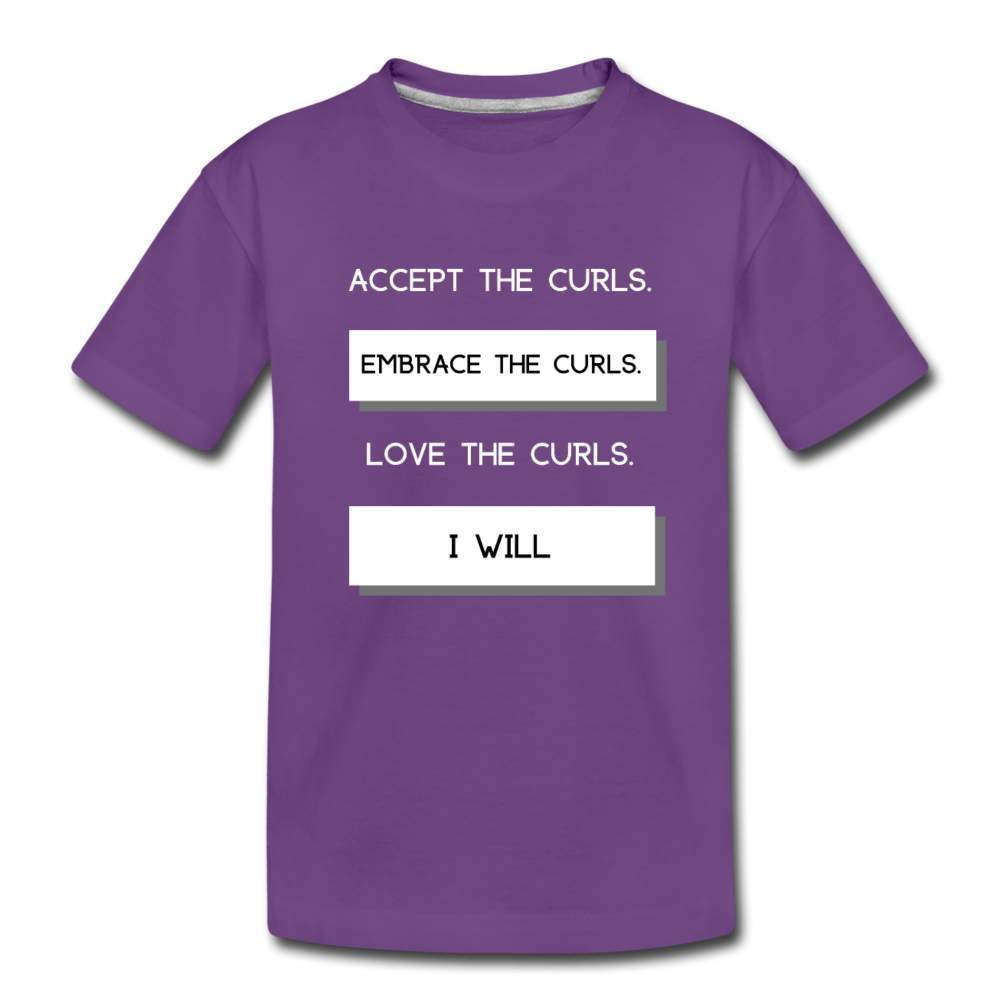 Accept The Curls Girls Toddler T-Shirt-Riley's Way-Girls - Toddlers,Girls Clothes,Shop,T-Shirts,Toddler Tees,Toddlers