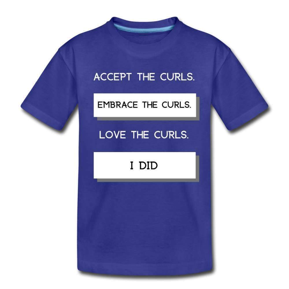 Accept The Curls Girls Youth T-Shirt-Riley's Way-Girls Clothes,Girls T-shirts,Shop,T-Shirts,youth apparel