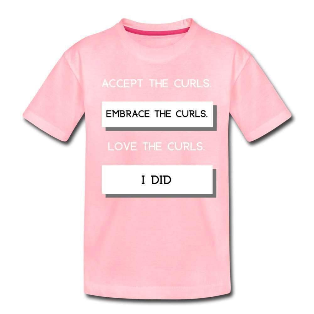 Accept The Curls Girls Youth T-Shirt-Riley's Way-Girls Clothes,Girls T-shirts,Shop,T-Shirts,youth apparel