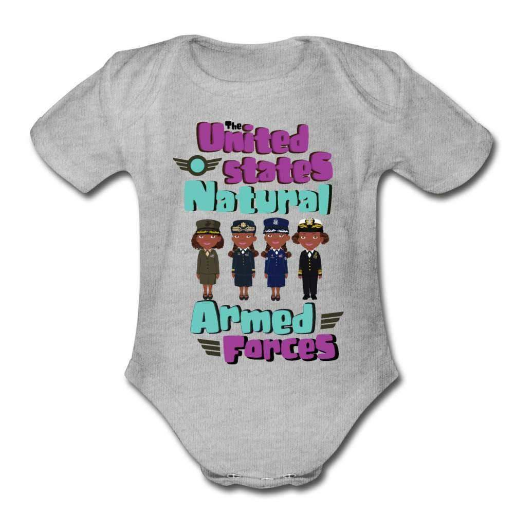 United States Natural Armed Forces Organic Short Sleeve Baby Bodysuit-SPOD-Baby Bodysuits,Career T shirts and Onesies,Girls Clothes,infant,Infants,Kids & Babies,Shop,SPOD