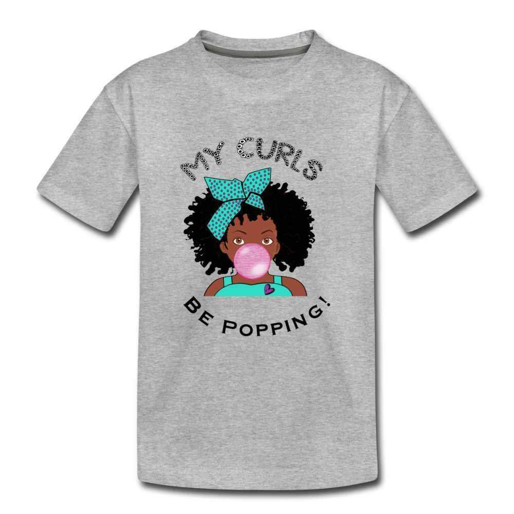 My Curls Be Popping Youth T-Shirt-Riley's Way-Girls Clothes,Girls T-shirts,My Curls Be Popping,Shop,T-Shirts,youth apparel