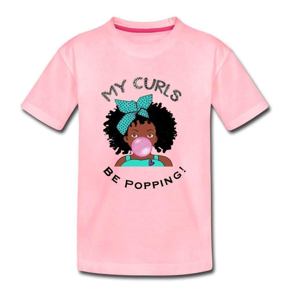 My Curls Be Popping Youth T-Shirt-Riley's Way-Girls Clothes,Girls T-shirts,My Curls Be Popping,Shop,T-Shirts,youth apparel