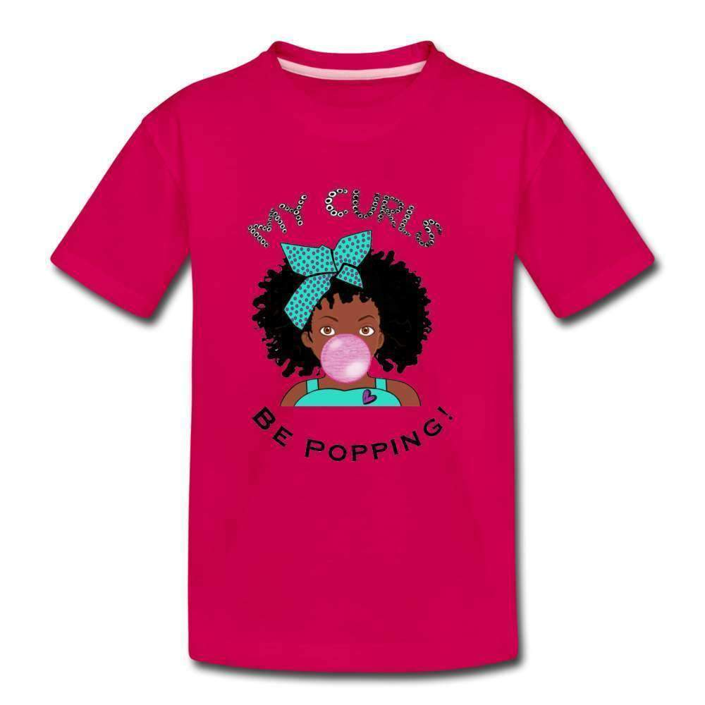 My Curls Be Popping Youth T-Shirt-Riley's Way-Girls Clothes,Girls T-shirts,My Curls Be Popping,Shop,T-Shirts,youth apparel