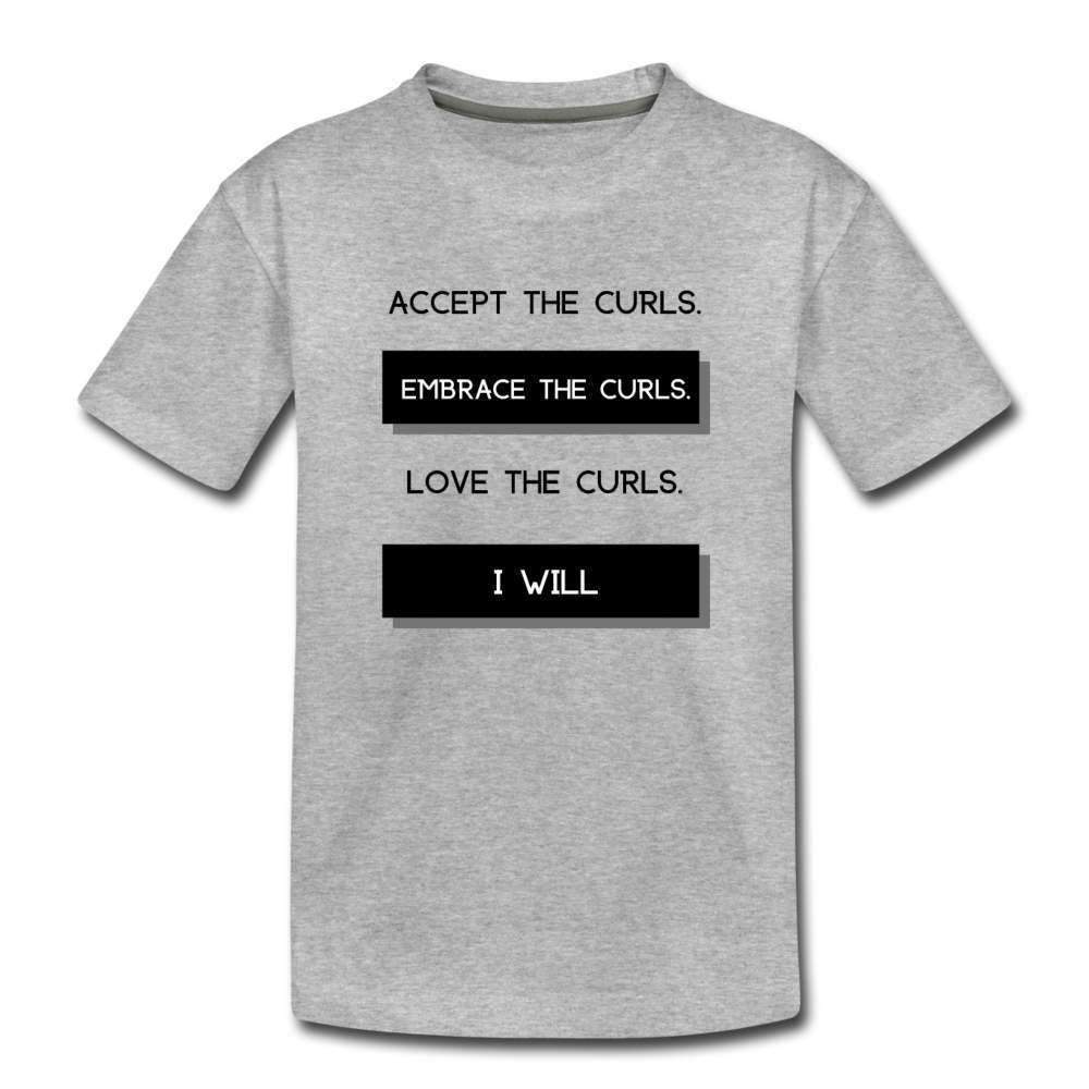 Accept The Curls Girls Toddler T-Shirt-Riley's Way-Girls Clothes,Shop,T-Shirts,Toddler Tees,Toddlers
