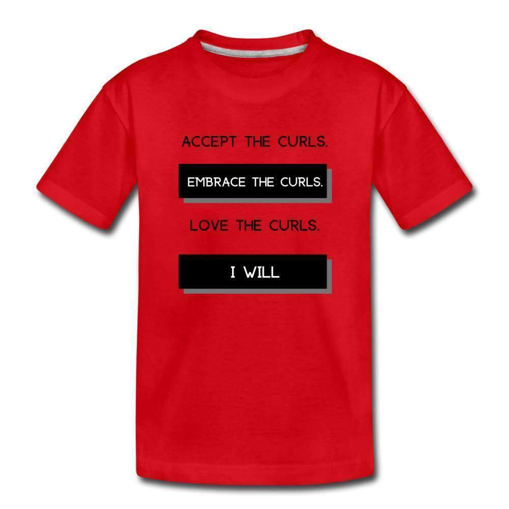 Accept The Curls Girls Toddler T-Shirt-Riley's Way-Girls Clothes,Shop,T-Shirts,Toddler Tees,Toddlers