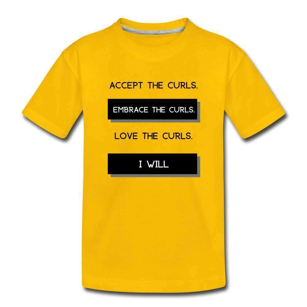Accept The Curls Girls Toddler T-Shirt-Riley's Way-Girls Clothes,Shop,T-Shirts,Toddler Tees,Toddlers