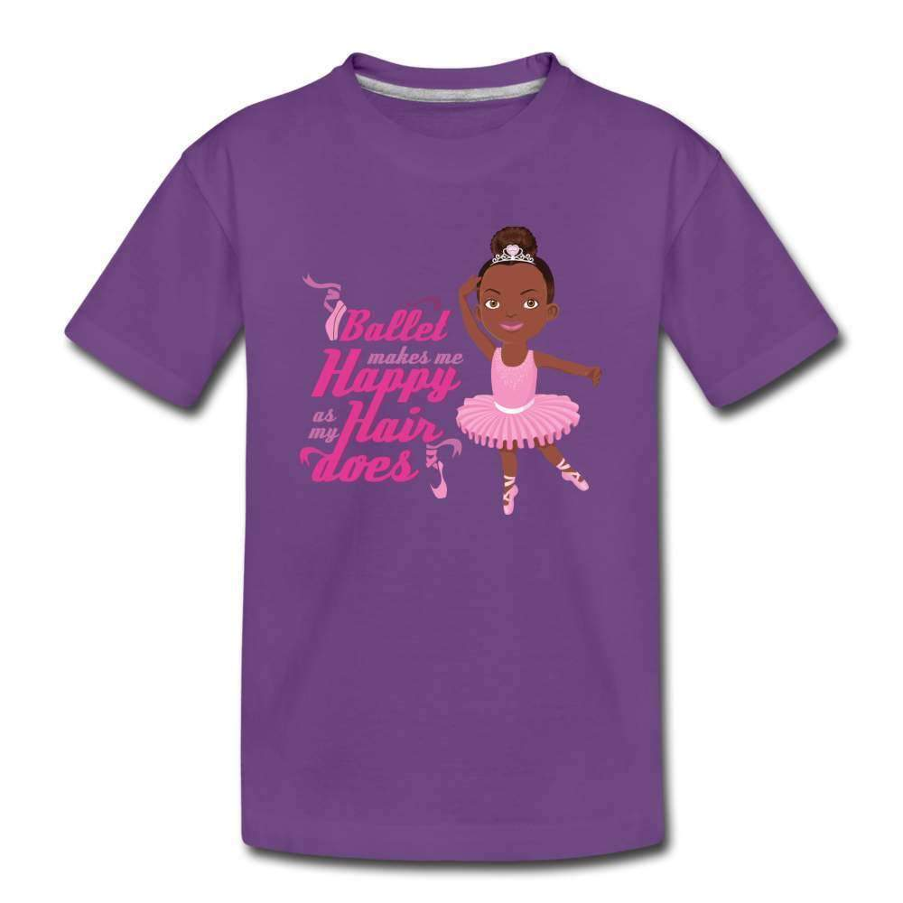 Happy Ballerina Toddler Premium T-Shirt-SPOD-Career T shirts and Onesies,Girls Clothes,Girls T-shirts,Happy Ballerina,Shop,SPOD,T-Shirts,Toddlers