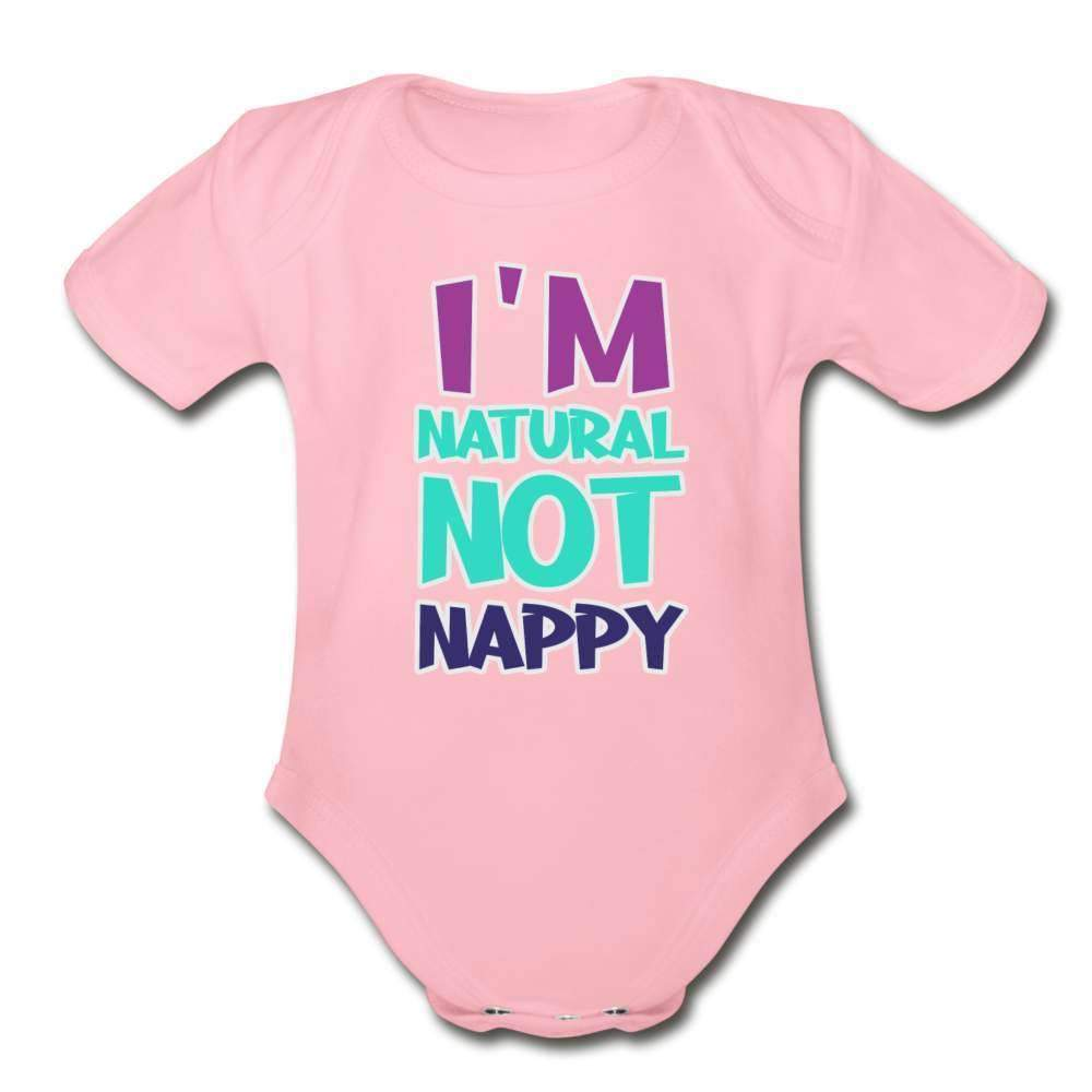 I'm Natural Not Nappy Short Sleeve Baby Bodysuit-SPOD-Girls Clothes,infant,Infants,New Arrivals,Not Nappy,Shop,SPOD