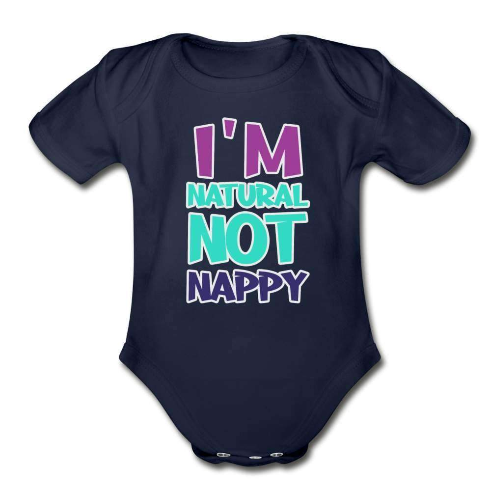 I'm Natural Not Nappy Short Sleeve Baby Bodysuit-SPOD-Girls Clothes,infant,Infants,New Arrivals,Not Nappy,Shop,SPOD
