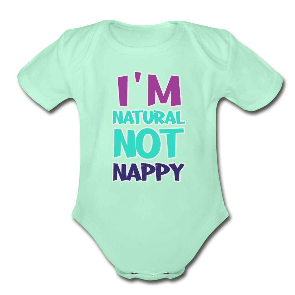I'm Natural Not Nappy Short Sleeve Baby Bodysuit-SPOD-Girls Clothes,infant,Infants,New Arrivals,Not Nappy,Shop,SPOD