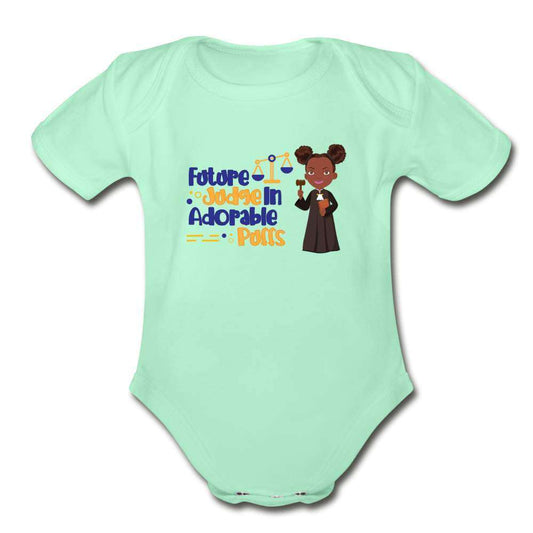 Future Judge Organic Short Sleeve Baby Bodysuit-SPOD-Career T shirts and Onesies,Future Judge,Girls Clothes,infant,Infants,New Arrivals,Shop,SPOD