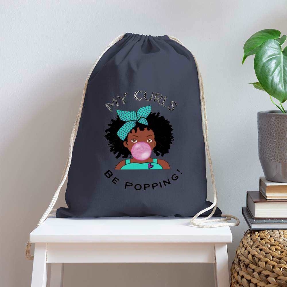 My Curls Be Popping Cotton Drawstring Bag-SPOD-Accessories,Bags,Bags & Backpacks,Shop,SPOD